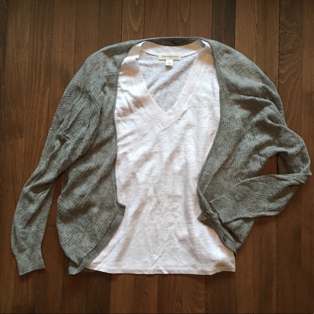 Size 2 Mes Demoiselles Gray Cardigan